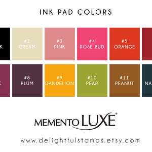 Fabric Ink Pad Permanent, Memento Luxe Ink Pads, Embossing Ink Pads, 12 Colors Available image 3