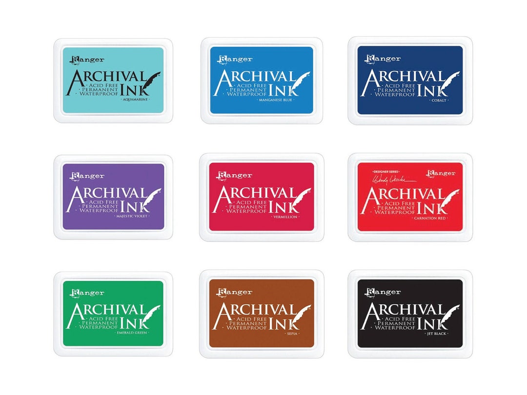 Large Ink Pad, Ranger Archival Ink Pad, Blue Ink Pad, Black Ink Pad