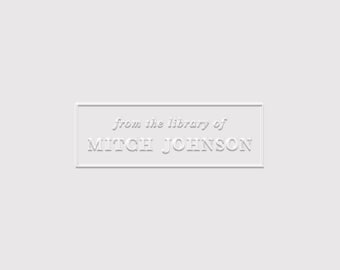 Book Embosser Personalized | From the Library of Stamp | Rubber Stamp, Self Inking Stamp or Embosser | SKU: STL078