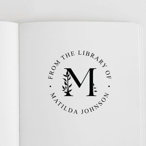 Personalized Book Embosser | Monogram Book Stamp Embosser | Rubber Stamp, Self Inking Stamp or Embosser | SKU: STL055 image 4