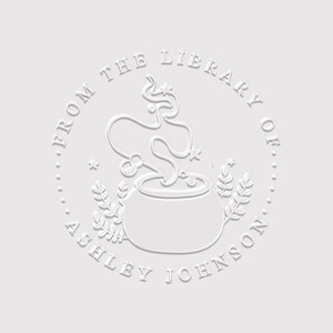 Witch Cauldron Book Embosser Personalized | Halloween Library Embosser | Rubber Stamp, Self Inking Stamp or Embosser | Design: STL106