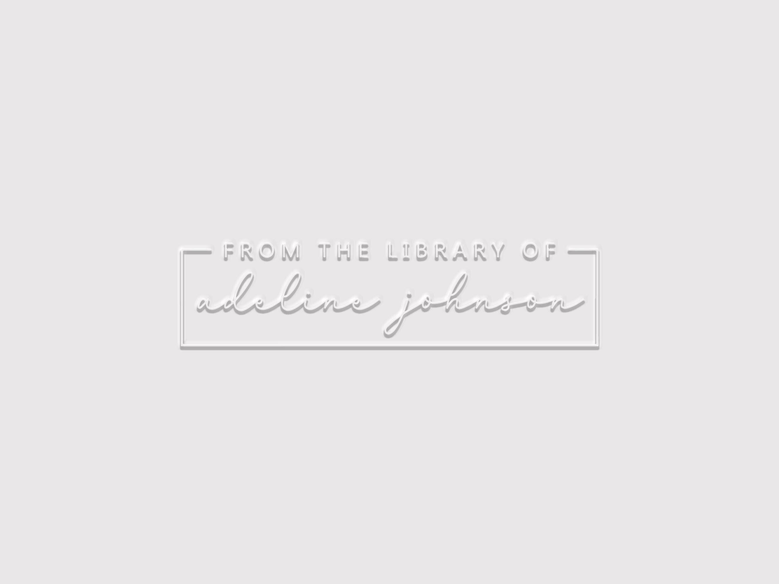 From the Library of Book Embosser Stamp Personalised | Modern Book Stamp | Rubber Stamp, Self Inking Stamp or Embosser | SKU: STL077