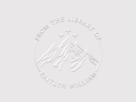 Night Court Book Embosser Stamp | Mountain with Three Stars Stamp | Rubber Stamp, Self Inking Stamp or Embosser | SKU: STL081