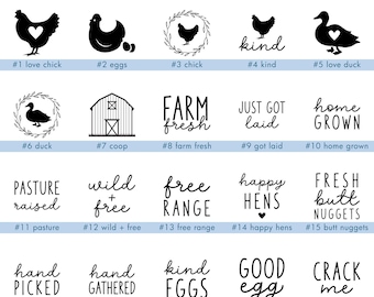 Mini Egg Stamp | Chicken Egg Marker | Duck Egg Stamps | Farmers Market Egg Labels| Hobby Farm Egg Carton Stamp | 0.75" x 0.75" | EGG001