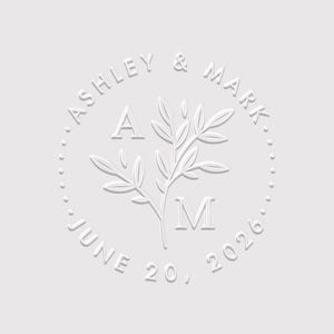 Wedding Embosser Custom | Wedding Favor Embosser | Wedding Envelope Embosser | Rubber Stamp, Self Inking Stamp or Embosser | Design: WS001