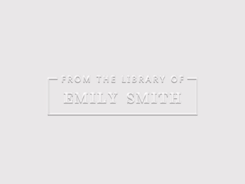 From the Library of Book Embosser Library Embosser Rubber Stamp, Self Inking Stamp or Embosser SKU: STL008 image 1