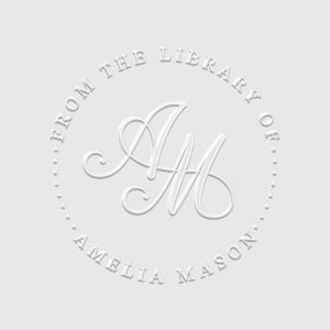 Monogram Book Embosser Personalized | Bookplate Stamp | Initial Book Embosser | Rubber Stamp, Self Inking Stamp or Embosser | SKU: STL121