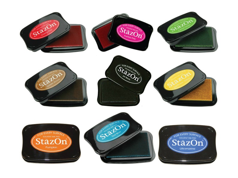 Stazon Ink Pad Archival, Ink Pads for Stamping, Ink Pads for Rubber Stamps, 24 Colors Available image 1