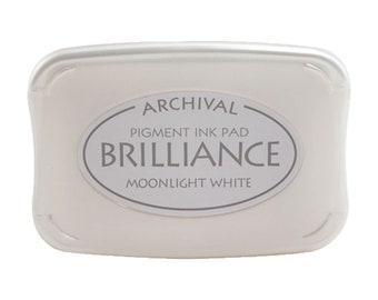 White Ink Pad | Shimmering White | Brilliance Moonlight White Ink Pad | Archival Ink