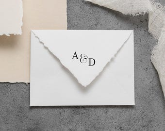 Wedding Monogram Stamp | Name Initial Letter Stamp | Wedding Envelope Embosser | Rubber Stamp, Self Inking Stamp or Embosser | Design: WS021