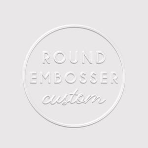 Custom Embosser Round | Circle Personalized Embosser | Custom Logo Embosser | 1.5 or 2 inches