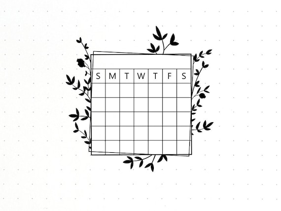 Monthly Habit Tracker Stamp, Calendar Stamp, Monthly Planner Stamp, Goal Tracker Stamp, 2.5 x 2.5 inches, STP004F 