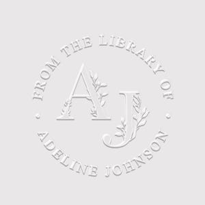 Grabador de libros con monogramas / Sello de libros con monogramas / Letras dobles / Sello de goma, sello autoentintable o grabador / SKU: STL082