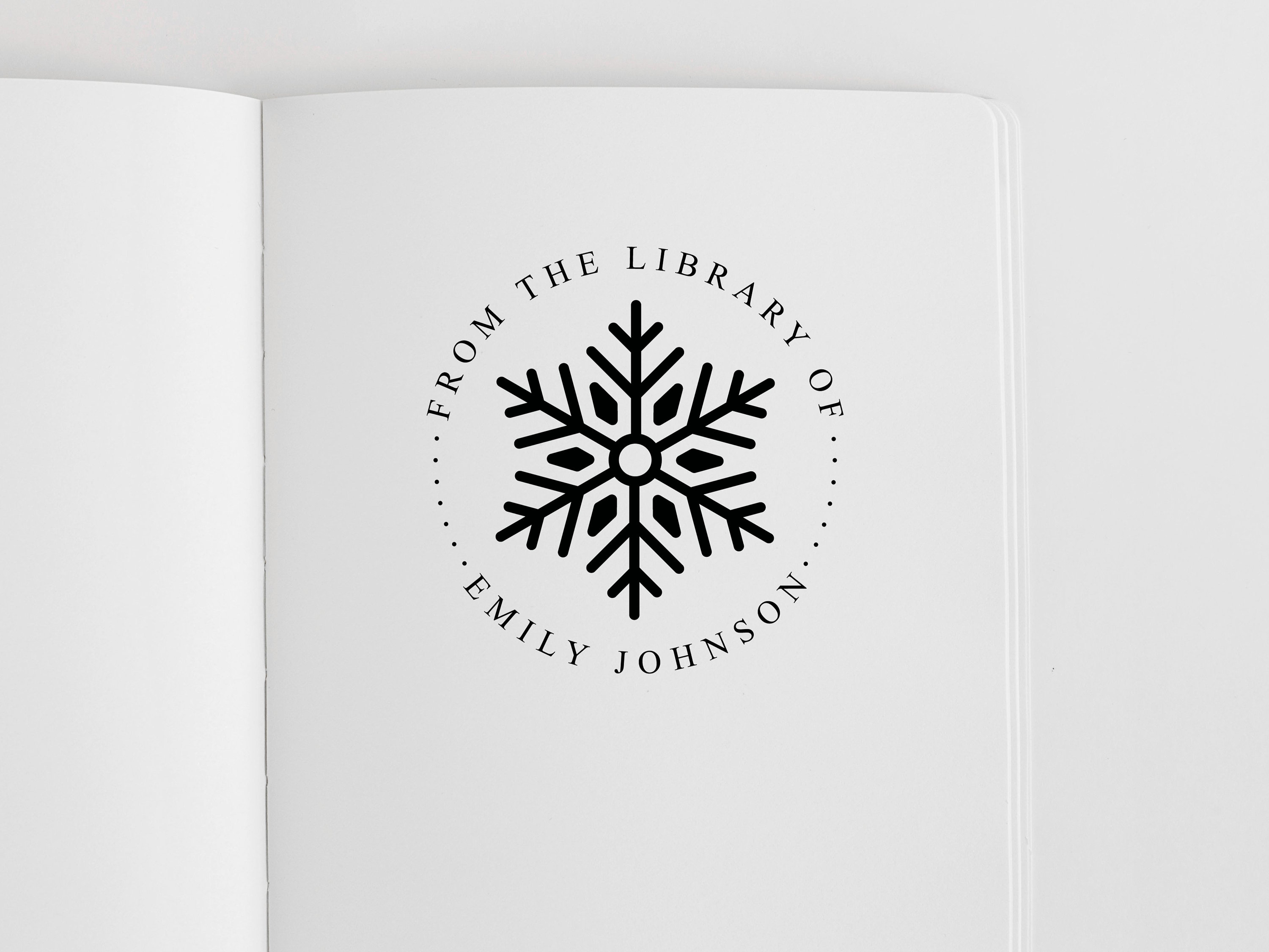 Snowflake Book Embosser Personalized | Custom Library Stamp | From the ...