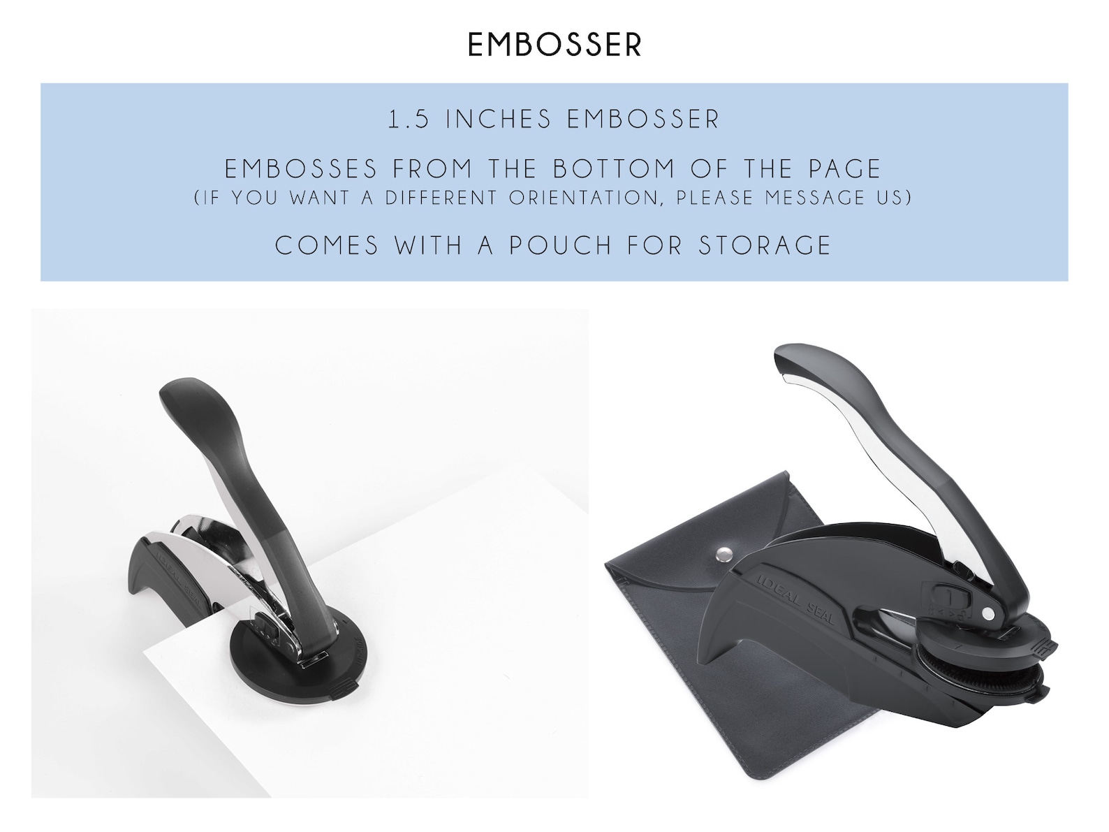 Custom Rectangular Embosser Rectangle Personalized Embosser Etsy