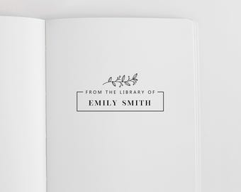 From the Library of Stamp | Book Stamp Personalized | Ex Libris Stamp | Rubber Stamp, Self Inking Stamp or Embosser | Design: STL001