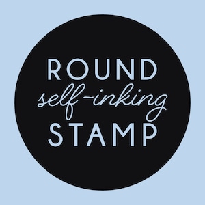 Custom Self Inking Stamp Round, Custom Logo Stamp Self Inking Round image 1