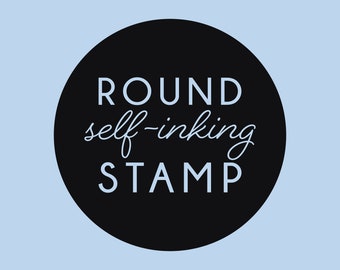 Custom Self Inking Stamp Round, Custom Logo Stamp Self Inking Round