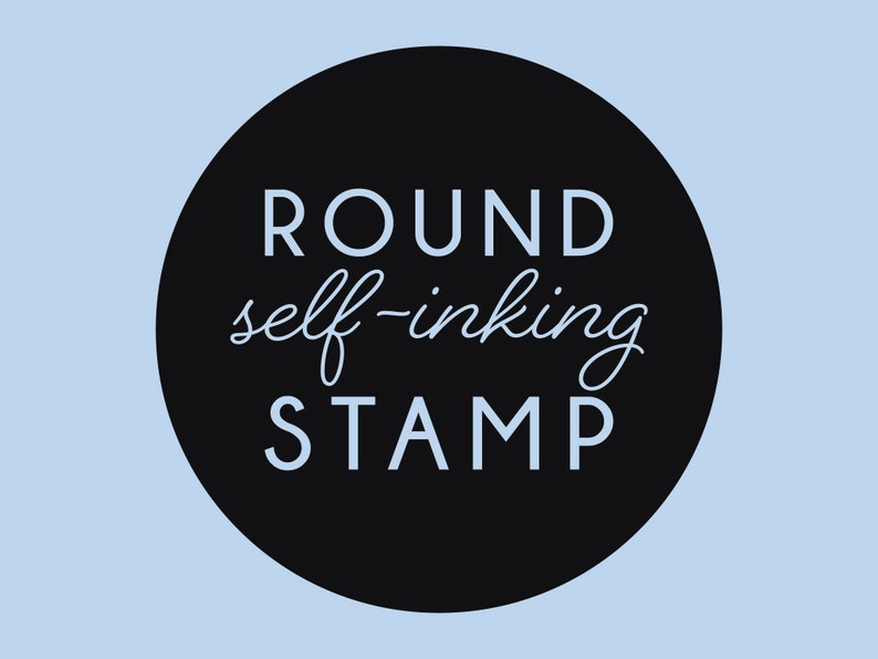 Custom Self Inking Stamp Round, Custom Logo Stamp Self Inking Round image 1