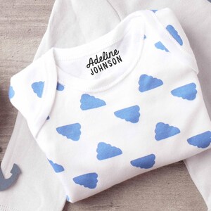 Kids Clothing Stamp | Kid Clothing Name Tag | Clothing Stamp | Fabric Stamp | Rubber Stamp or Self Inking Stamp | 0.5" x 1.5" | STC001 image 3