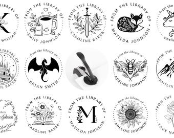 Personalized Book Embosser, Custom From the Library of Book Stamp, Ex Libris Bookish Gift