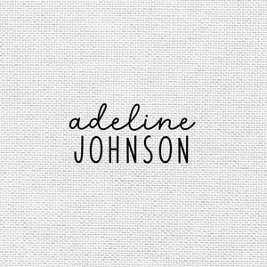Kid Name Stamp | Kid Name Labels | Permanent Fabric Stamp | Rubber Stamp or Self Inking Stamp | 0.5" x 1.5" | STC002