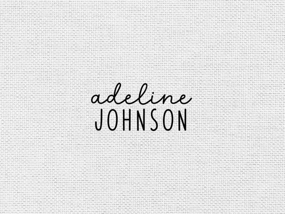 Kid Name Stamp | Kid Name Labels | Permanent Fabric Stamp | Rubber Stamp or Self Inking Stamp | 0.5" x 1.5" | STC002