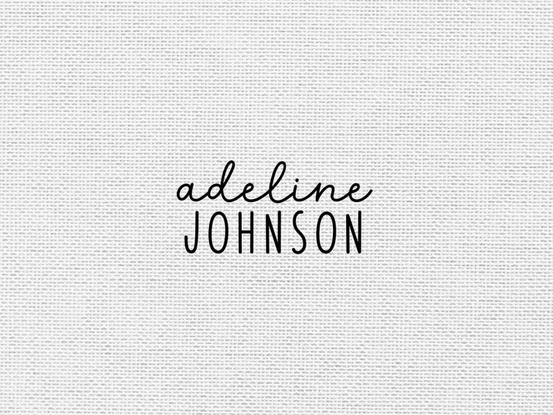 Kid Name Stamp | Kid Name Labels | Permanent Fabric Stamp | Rubber Stamp or Self Inking Stamp | 0.5" x 1.5" | STC002 image 1