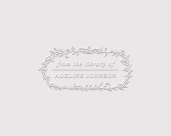 Custom Book Stamp Personalized | Book Embosser | Rubber Stamp, Self Inking Stamp or Embosser | SKU: STL033