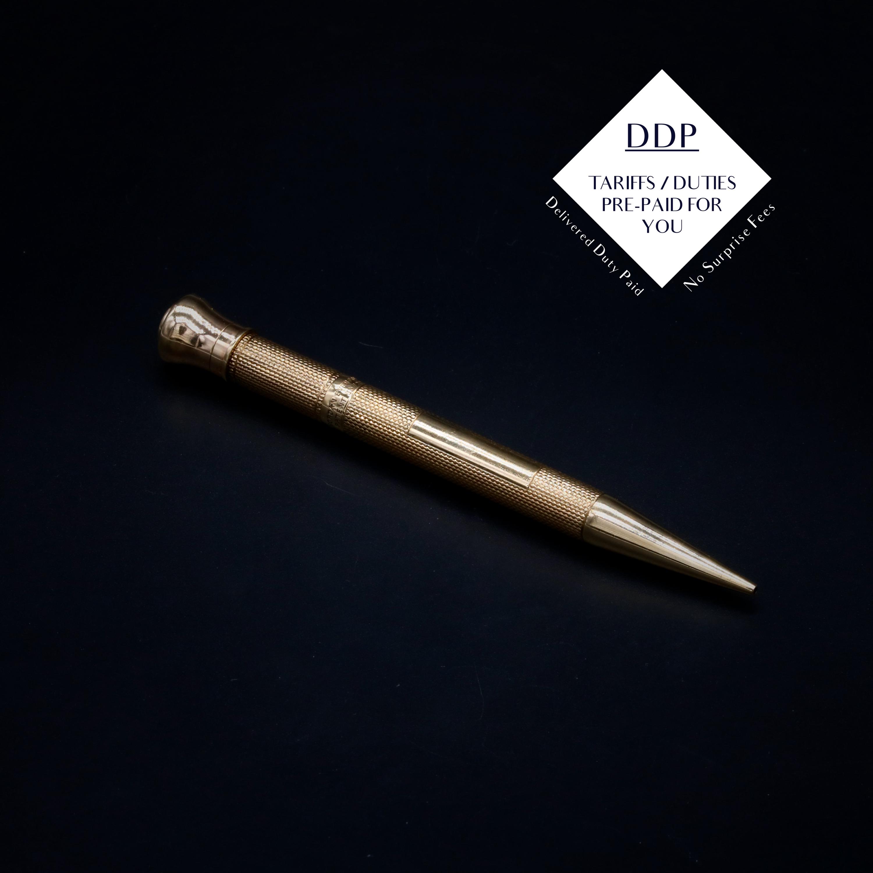 Art Deco 1930s 17.4g 9K Yellow Gold Sampson & Mordan Mechanical