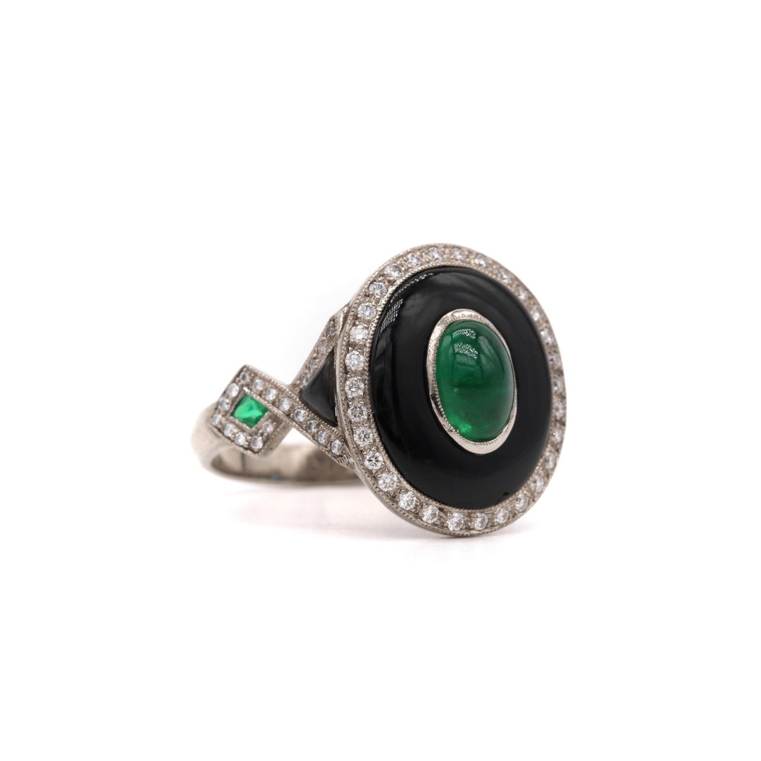 1.25 Quilates redondo diamante simulan lágrimas pera art déco boda nupcial anillo de compromiso