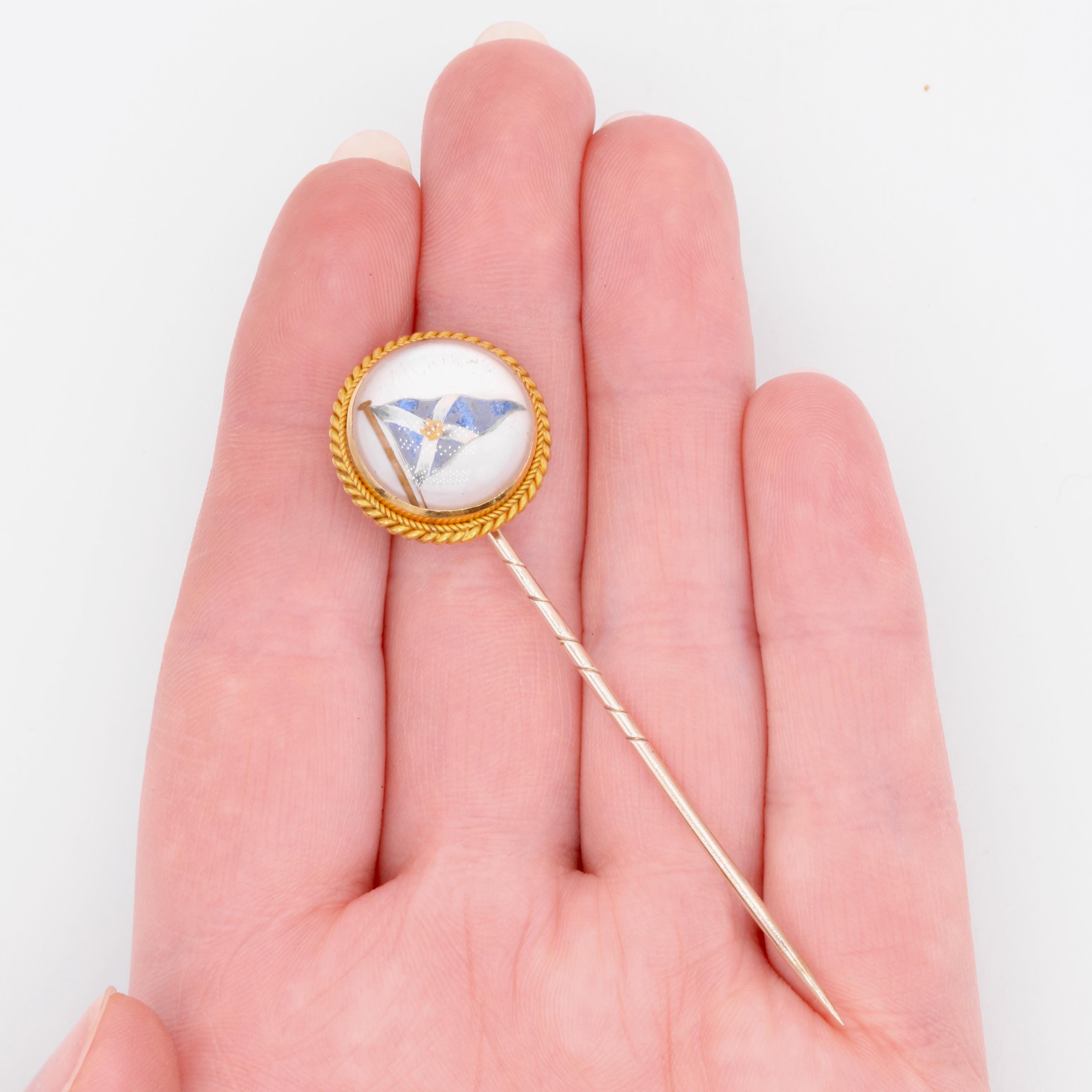 アンティーク ビクトリア朝 18K イエローゴールド ロッククリスタル 