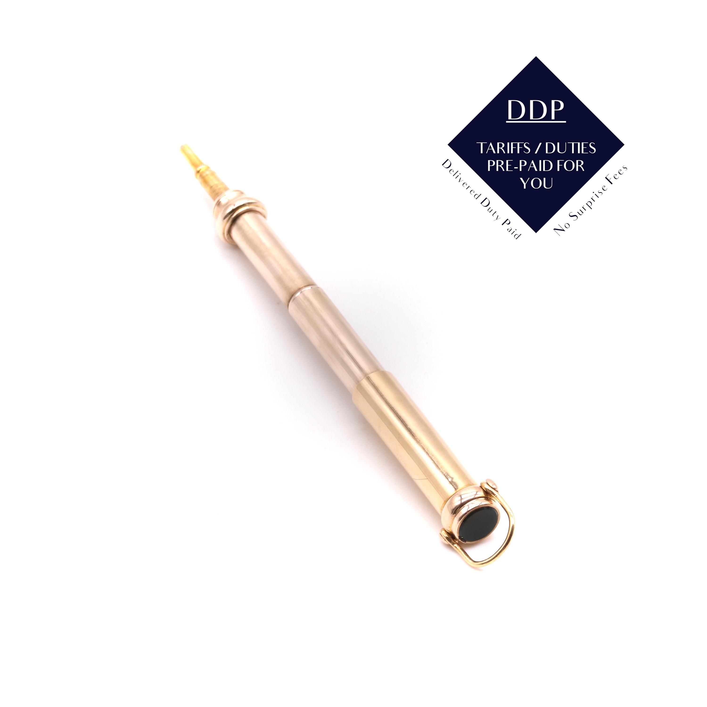 Antique 9K Yellow Gold Extending Fob Pencil With Onyx Terminal - Etsy