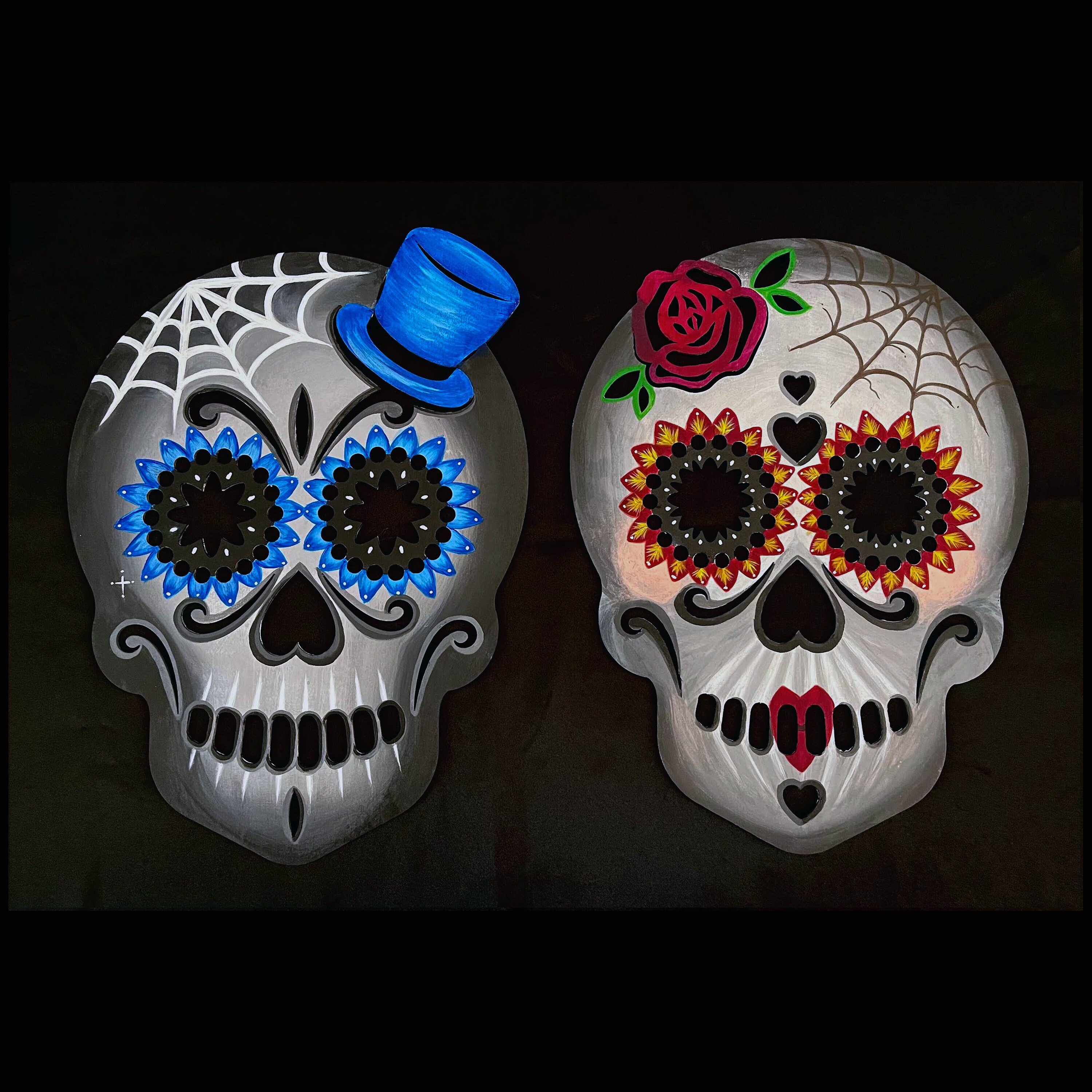 Sugar Skull Wood Cutout Day of the Dead Skulls Dia De Los Muertos ...