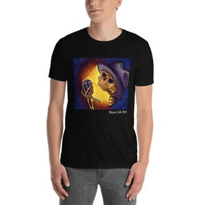 Horror Punk Singing Dead Skull Short-Sleeve Unisex T-Shirt