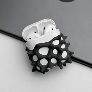 SPIKE AirPods-hoesje, op maat gemaakte doorzichtige Apple Airpods 1e 2e generatie hoesje perfect verjaardagscadeau-idee, 3D-geprint Cyberpunk GOTHIC-hoesje