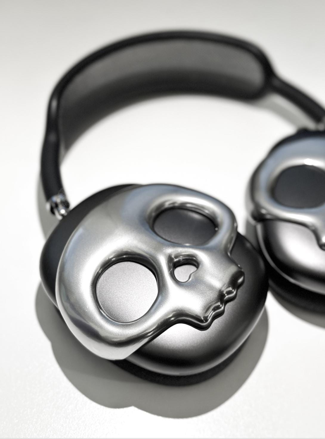 Air pods max カバー スカル ドクロ スケルトン シルバー