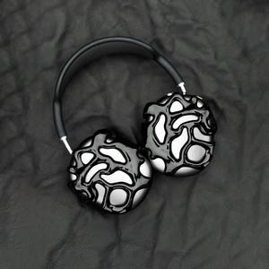 AirPods MAX Attachments 3D printing /AirPods Max case Y2K outfit/ Steampunk 3D Print Matte gold silver Chrome / Cyberpunk airpods max covers