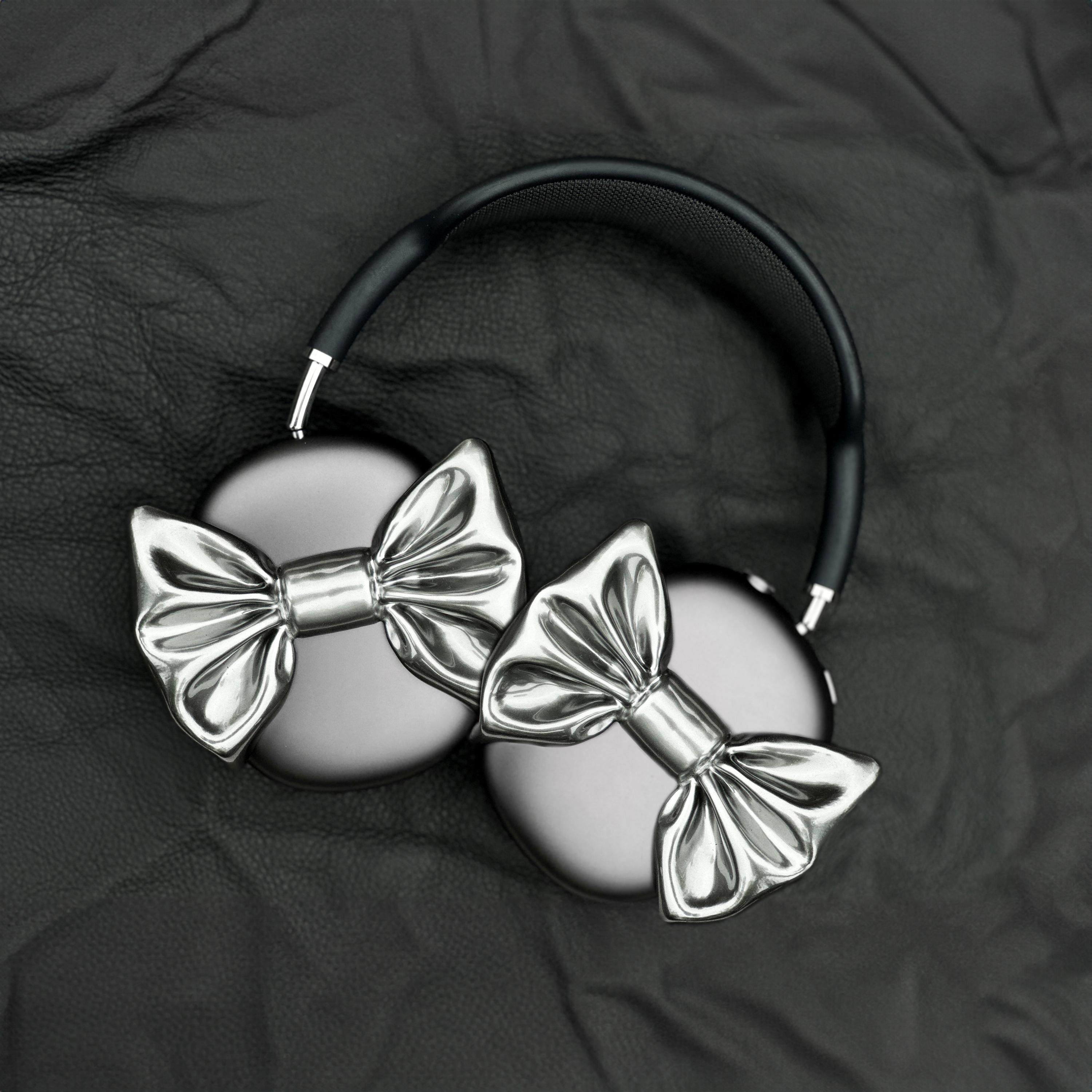 AirPods max 専用　アクセサリー　カバー　ケース　りぼん 甘ピンクベール」フェミニンリボンAirPodsMaxカバー – gaacal