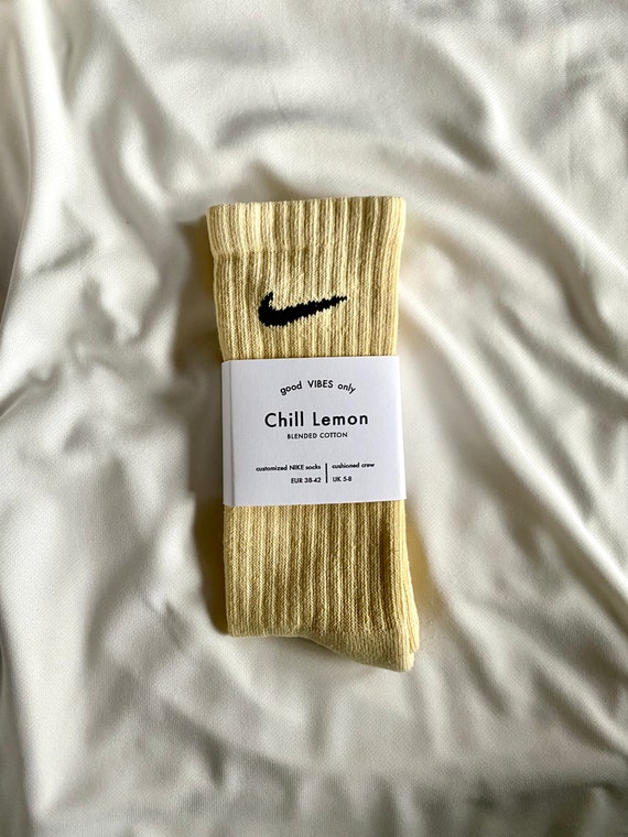 Calcetines Nike amarillos CHILL Calcetines - Etsy