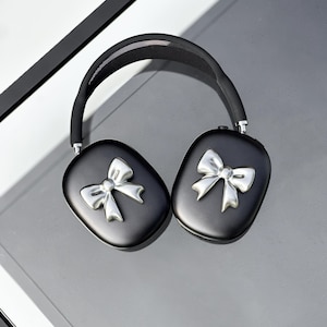 Cute Bow attachments - 2 pieces for headphones (Sony XM5, Bose, Marshall, AirPods Max), Cyberpunk, Y2K, girly aesthetics, streamer gift