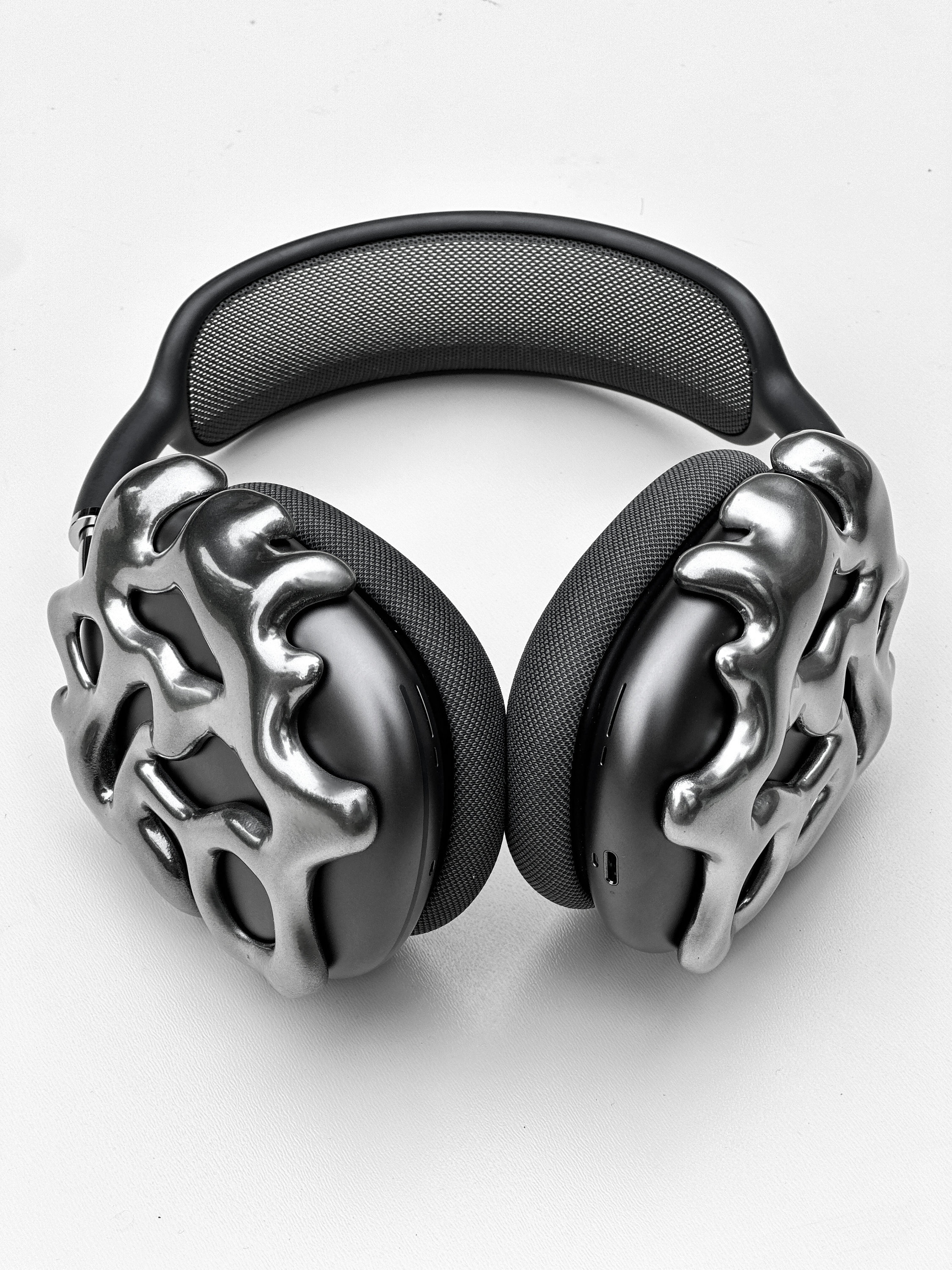 CHROME Airpods Max 未来的なケースカバー、ヘッドフォンカスタム