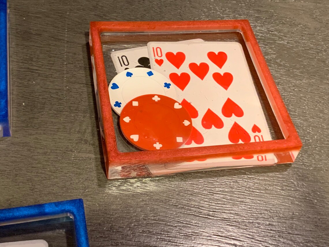 Poker Drink Coasters Etsy