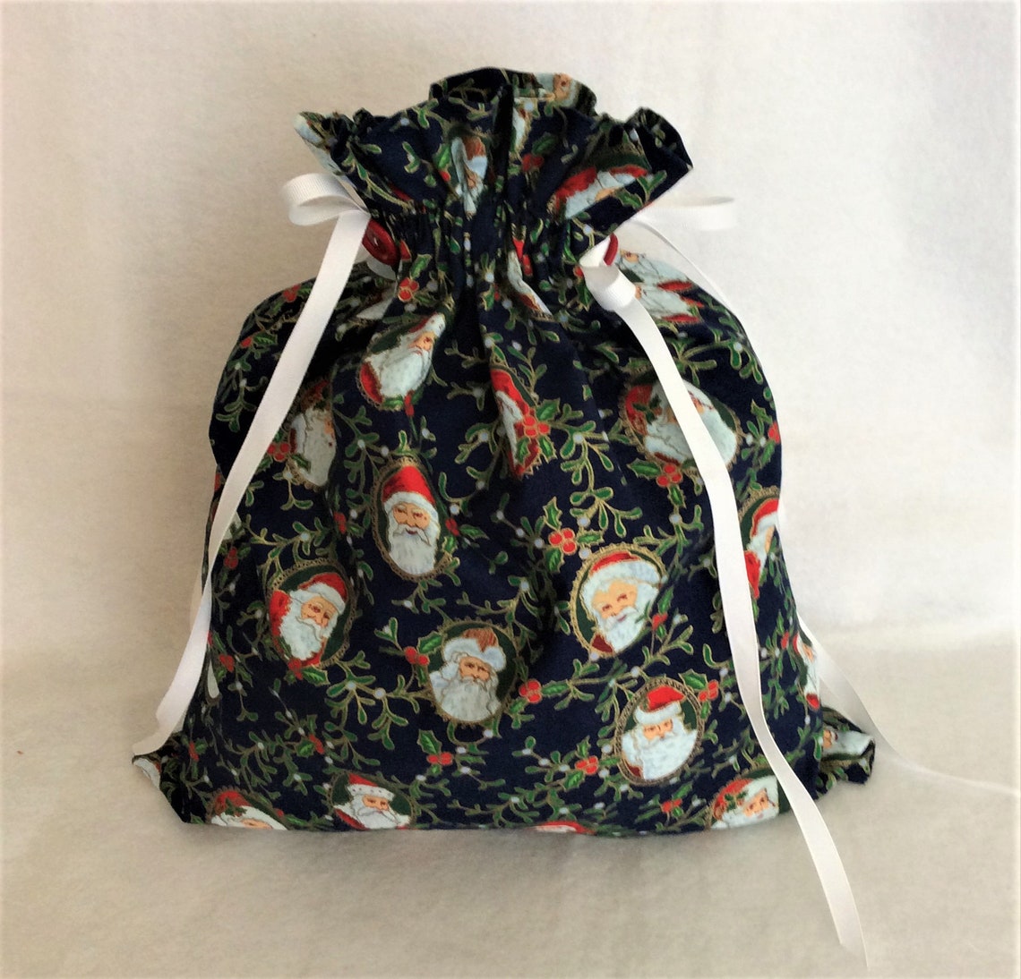 Reusable Gift Bag Santa Claus Christmas Gift Bag Holiday - Etsy UK