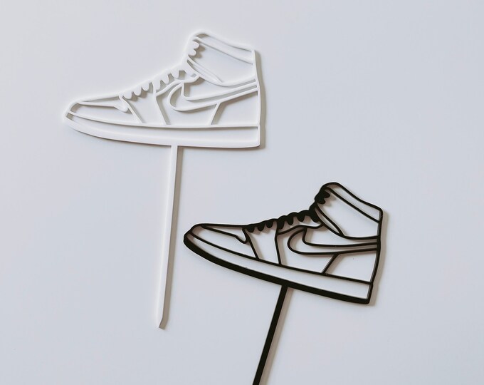 Sneaker Cake Topper Basketball Shoe Cake Topper Etsy
