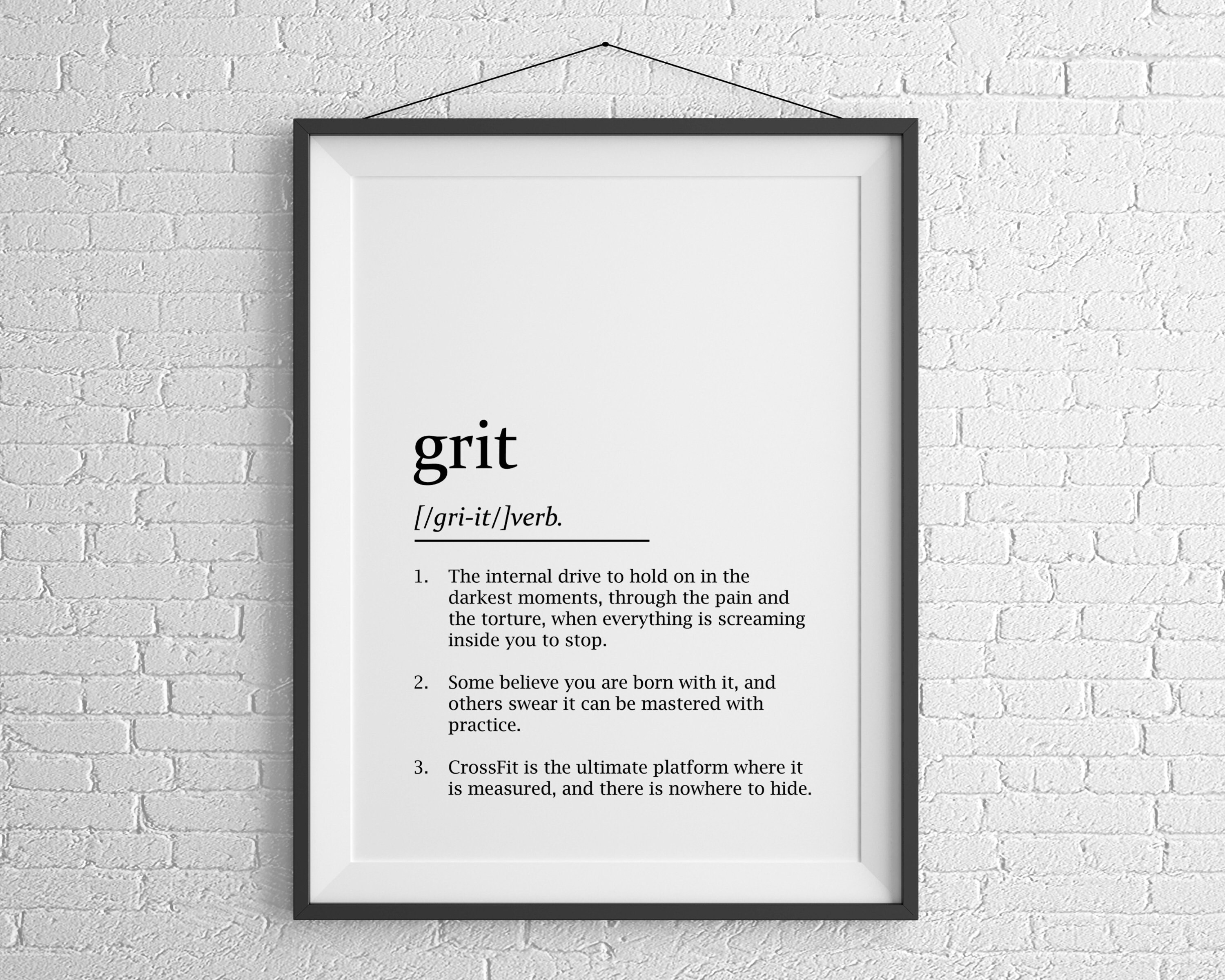 Buy Crossfit GRIT Definition Digital Download DIY Printable Online in