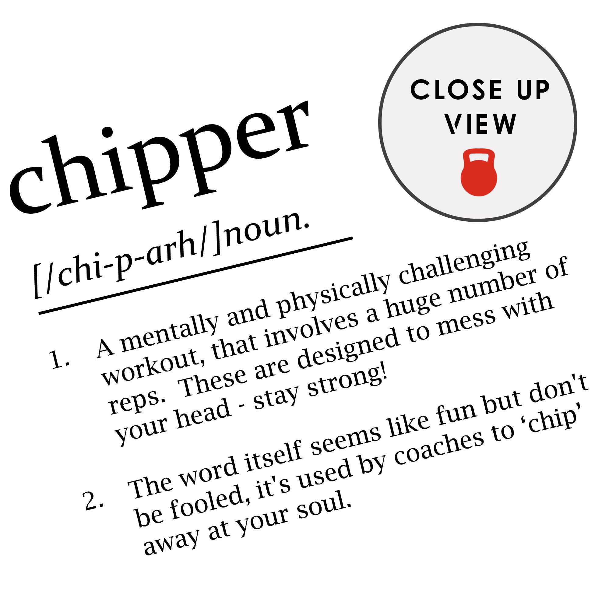 CrossFit CHIPPER Definition Digital Download DIY Printable Etsy España