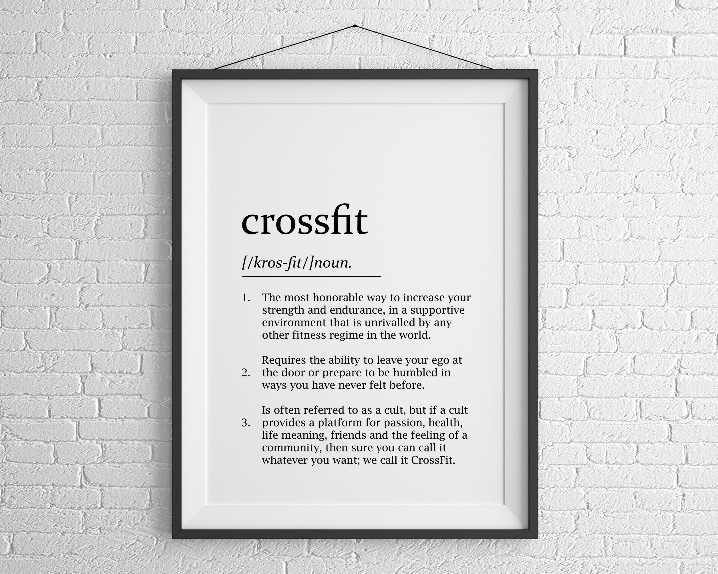 CROSSFIT Definition Digital Download DIY Printable Perfect Etsy