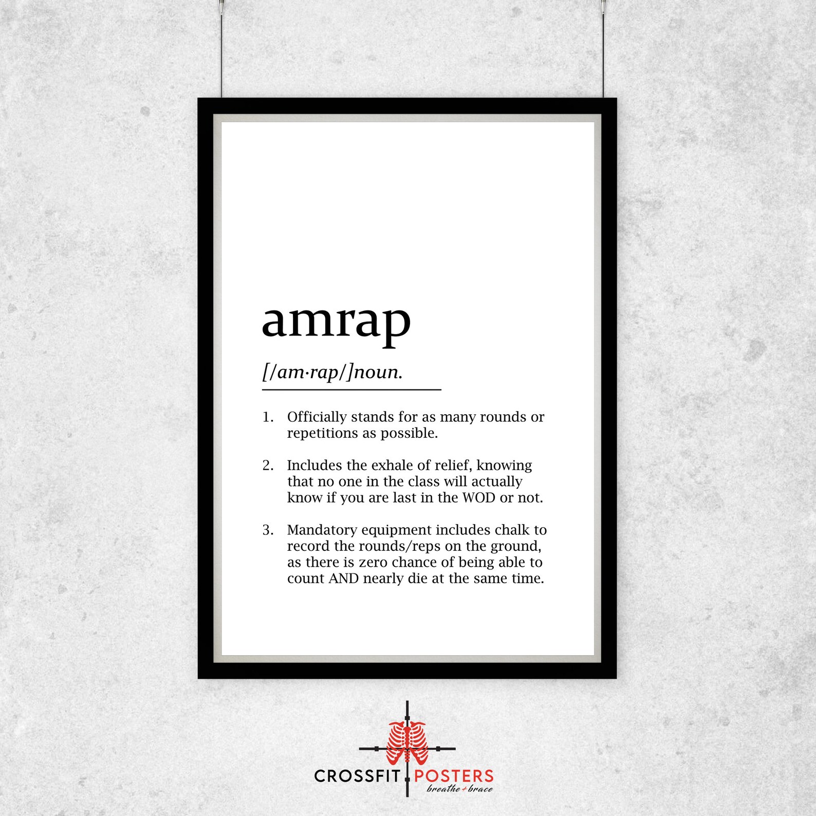AMRAP Definition Print : CrossFit Poster Gym Decor Fitness | Etsy