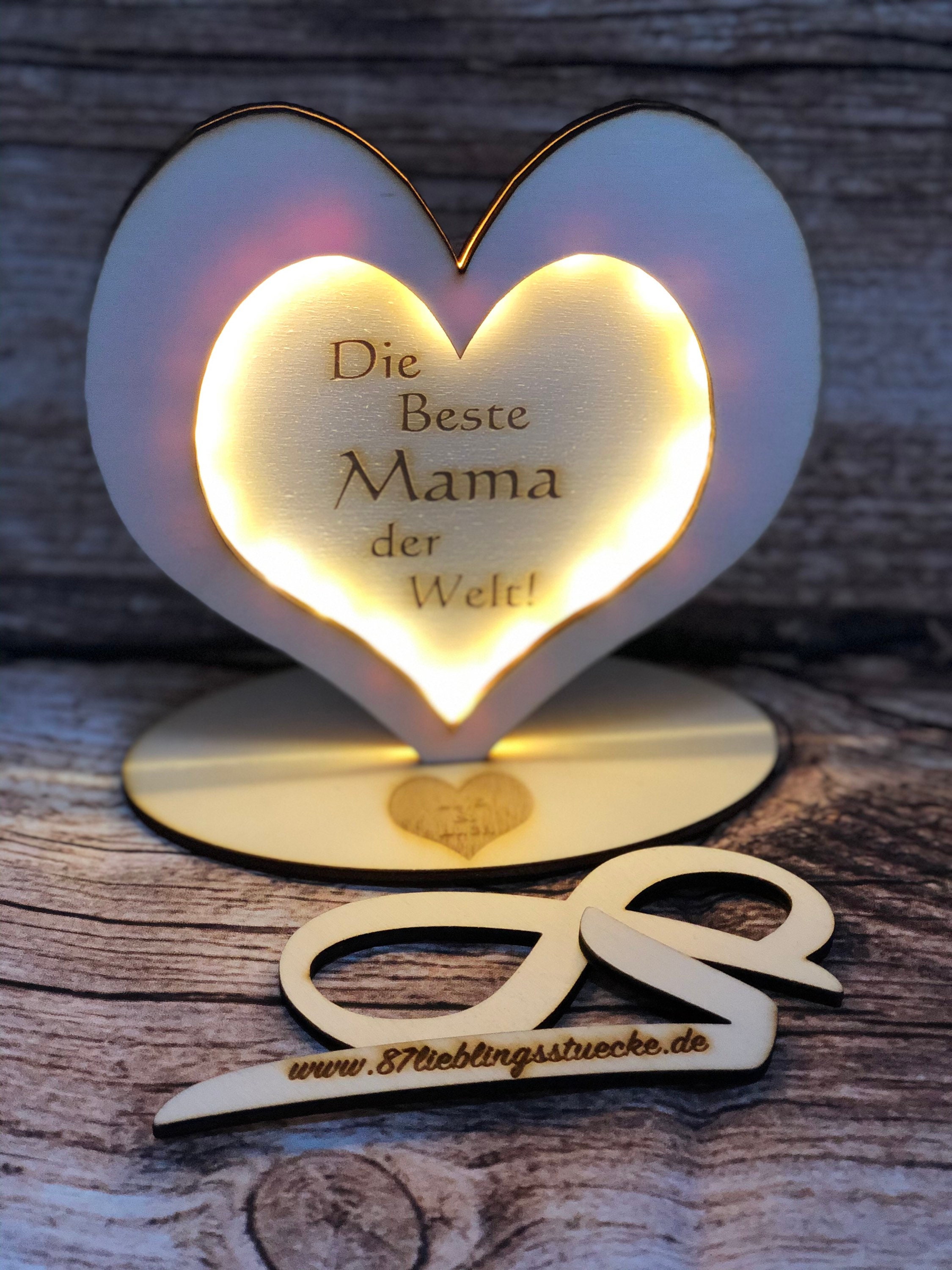 Beleuchtetes Herz mit persönlicher Botschaft Etsy